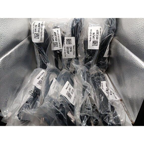 Lot of 10  Power Supply Cord Cables 3 Prong  3-Pin Plug Dell DP/N 05120P - Picture 1 of 9
